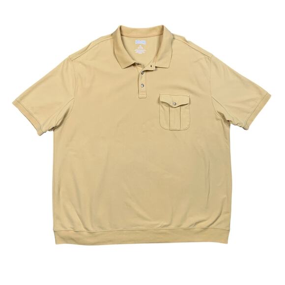 Duluth Trading Shirt Mens 3XL Yellow Flap Pocket Short Sleeve Cotton Collared - Picture 1 of 9